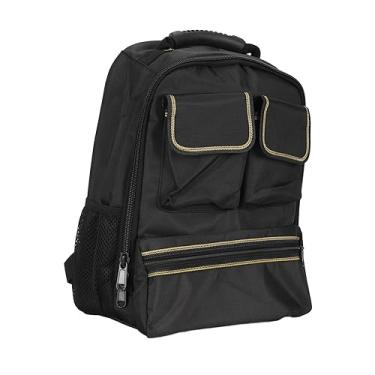 Imagem de Cryfokt Mochila de Ferramentas para Serviço Pesado Multifuncional Em Tecido Oxford Mochila de Hardware para Eletricista para Manutenção, Manutenção de Veículos, Canteiros de Obras, Cabe Em até 15",