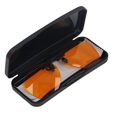 Imagem de Naroote Clipe Em óculos de Computador Luzes Azuis Eficientes Bloqueando Lente 180 ° Flip Laranja óculos Clamp/Holder-on (Redondo)