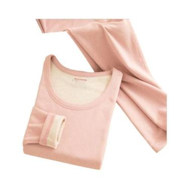 Imagem de Conjunto De Roupa Térmica De Lã E Seda Para Homens E Mulheres, Calças 