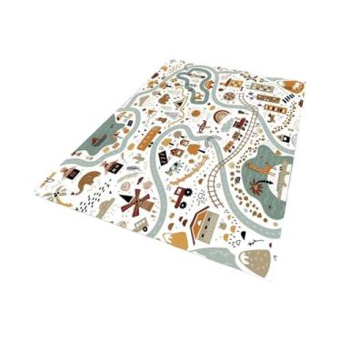 Imagem de Tapete De Brincar Com Tema De Trânsito Para Meninos E Meninas, Tapete 