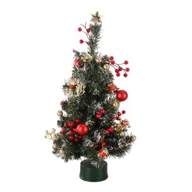 Imagem de Nishiyuenyi Árvore de Natal Artificial de Mesa com Luzes Integradas, Ideal para Decoração de Sala de Estar, Bar, Lareira E Festas, Style F, Tamanho real