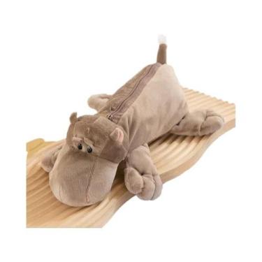 Imagem de Estojo De Lápis De Pelúcia Grande Com Desenho De Animais Para Crianças