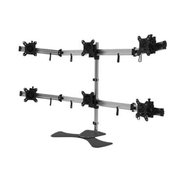 Imagem de BEGWVDJTP Suporte para monitor LCD de emenda múltipla com seis telas, suporte de mesa para computador MP260SL Tipo de base