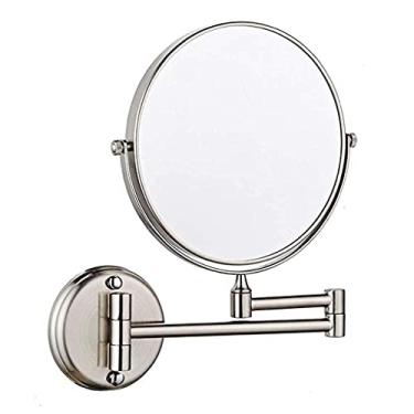 Imagem de CZCZC Espelho de maquiagem Espelho de penteadeira de banheiro, espelho de beleza, espelho montado na parede, espelho de maquiagem, ampliação dobrável, dupla face, para banheiro de hotel, espelho