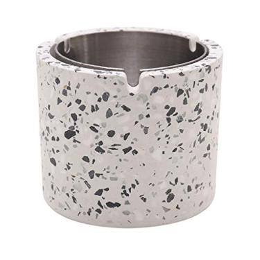 Imagem de Cinzeiro de cimento sem cobertura cinzeiro casa mesa de centro escritório decoração de mesa cinzeiro metal interno cinzeiro fumador presente cinzeiros (tamanho: B) ()