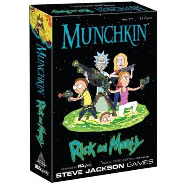 Imagem de Jogo de cartas Rick and Morty Munchkin Family com baralho de tarô