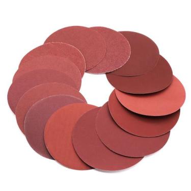 Imagem de 50 X Lixas Disco Grão Liso 125mm 5 Pol. Lixadeira Politriz KaQi, 400, 