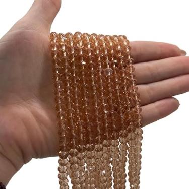 Imagem de Fios de Cristais 6mm para Bijuteria e Artesanato – 10 Fios com ~850 Pedras da Mesma Cor (Rose)