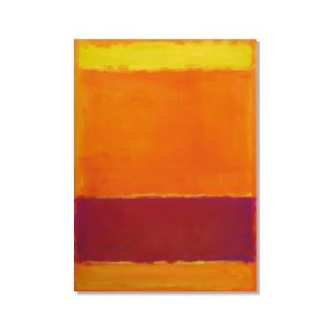 Imagem de Pôster de arte de parede vintage Mark Rothko arte moderna abstrata blocos de cores minimalistas impressão de pintura em tela sala de estar decoração de casa (SKU20,11x14 polegadas=(28 x 35 cm), sem