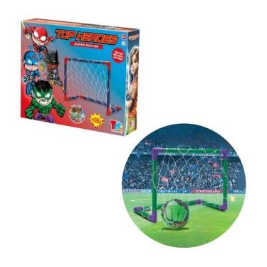 Imagem de Kit Futebol Infantil Hulk com 2 Traves Gol 1 Bola - TOYMASTER