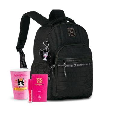 Imagem de Mochilas Rebecca Bonbon RB Costas Juvenil Meninas Chaveiro, RB27002 Pr