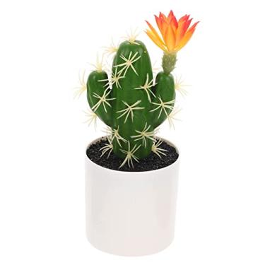 Imagem de NOLITOY Ornamento Plantas Planta Casa Flor Desktop Estatueta Escolhas Cactos Quarto Bonsai para Decoração de Vida Hastes Arranjo Artificial B Suculenta Cactus Simulação Artificial Jardim Plástico