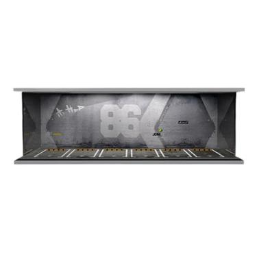 Imagem de Almencla Vitrine para carros em escala 1:64, modelo Diecast, com iluminação de fundo, caixa de armazenamento protetora para veículos, figuras e bonecas, Ae86