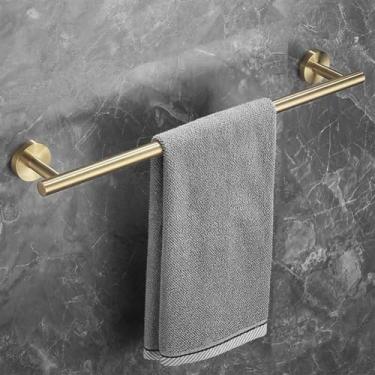 Imagem de 3FLQOOPP Toalheiro de Banheiro Toalheiro de Banheiro, Haste Única Escovado Ouro 304 Aço Inoxidável Hotel Banheiro Criativo Toalheiro Toalheiro