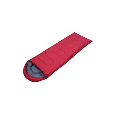 Imagem de XQZMZSCP Sacos de dormir ao ar livre saco de dormir acampamento portátil ao ar livre sacos de dormir quentes para viagens caminhadas (vermelho 1,3 kg)