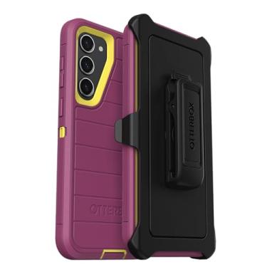 Imagem de OtterBox Galaxy S23+ (apenas) - Capa Defender Series - Carnival Glow (rosa e amarelo) - Robusta e durável - com proteção de porta - Inclui suporte de clipe de coldre - Embalagem sem varejo