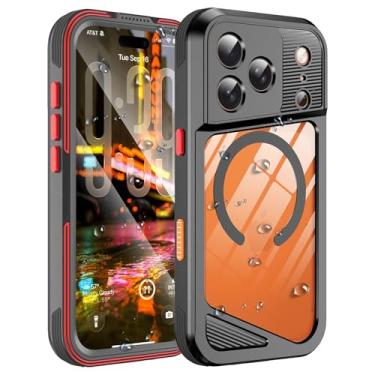 Imagem de Capa para iPhone 17 Pro Max à prova d'água, IP68 militar protetora de corpo inteiro resistente à prova de choque 360 selada à prova de poeira com protetor de tela de câmera para celular para iPhone 17