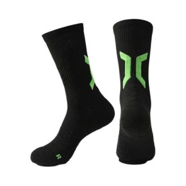Imagem de Meias Profissionais De Basquete Masculinas Respiráveis Longas Com Fund