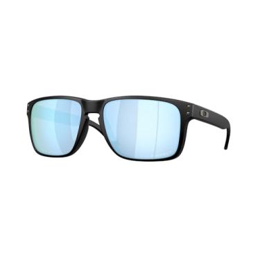 Imagem de Oakley Pacote de óculos de sol OO9487F: OO 9487 F HOLBROOK XXL (A) 948706 Preto fosco/Prizm Deep Water Polar Policarbonato Polarizado 61 mm e Coleira Azul Grande Kit de acessórios
