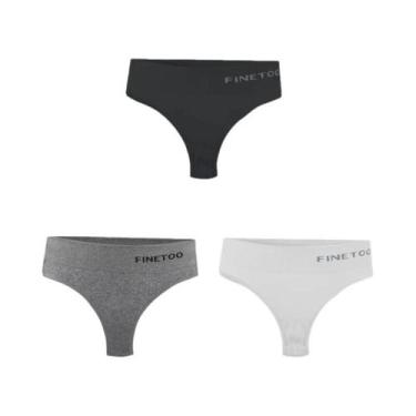 Imagem de Conjunto De 3 Calcinhas Sem Costura De Cintura Alta Tamanho Grande Par