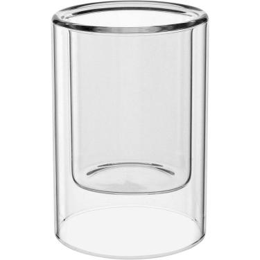 Imagem de Vaso Decorativo Enfeite Casa Parede Dupla Home&co Borossilicato 15x10x10cm Transparente