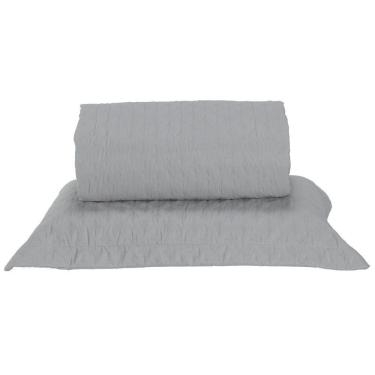 Imagem de Kit Cobre Leito Milão Solteiro 2 Peças 100% Poliéster - Linho / Branco