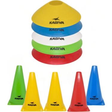 Imagem de Kit Futebol Agilidade Kagiva 10 Cones  Chapéu + Tartaruga, Sortido