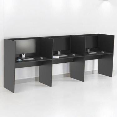 Imagem de Call Center Estação de Trabalho Escritório Mesa 3 Lugares - CASA H, Pr