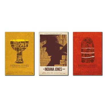 Imagem de Kit 3 Placas Decorativas Indiana Jones Mdf