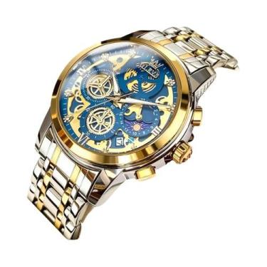 Imagem de Relógio De Pulso Masculino De Luxo À Prova d'Água OLEVS 9947 Estilo Es