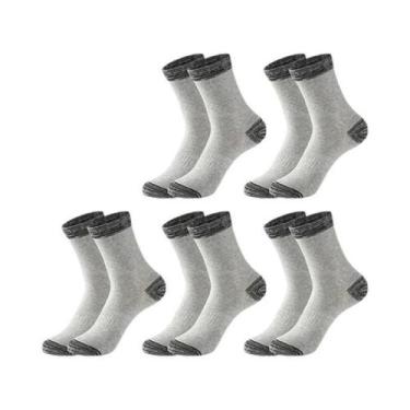 Imagem de Meias Masculinas Longas Casuais Para Corrida E Caminhada, 5 Pares, Pre