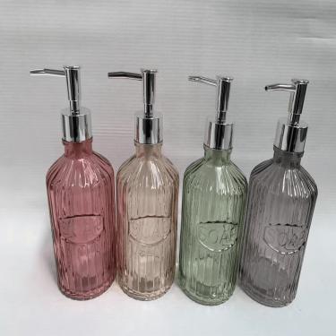 Imagem de PORTA SABONETE LÍQUIDO EM VIDRO TRANSPARENTE SORTIDO - BATHROOM SOLUTIONS