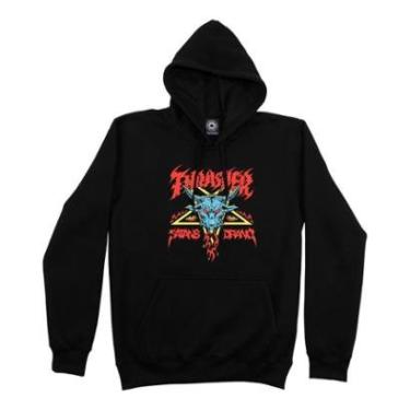Imagem de Moletom Thrasher Magazine Canguru Especial Satan's Drano - Preto-Masculino