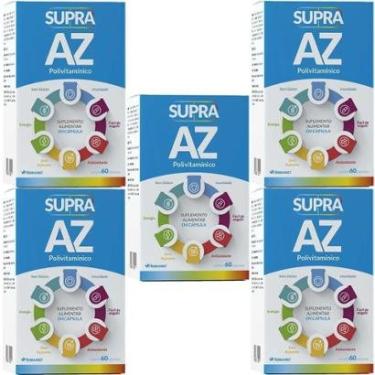 Imagem de Kit 5X Supra AZ Polivitamínico - 60 Cápsulas - Herbamed-Masculino