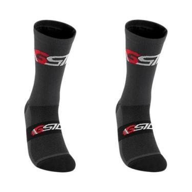 Imagem de Meias De Ciclismo Brancas E Pretas Até O Joelho, Compressão Para Bicic