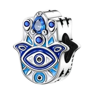 Imagem de Berloques De Prata 925 Olho Do Diabo Femininos Para Pulseiras Qikaola 