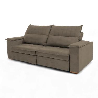 Imagem de Sofá Retrátil Reclinável Casal 2 Lugares 2,50m California Veludo - Loja Sheep