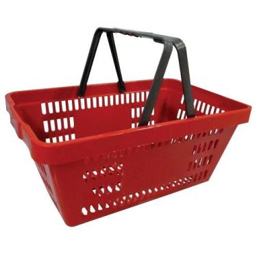 Imagem de Cesta Plástica Vermelha p/ Supermercado - Amapá