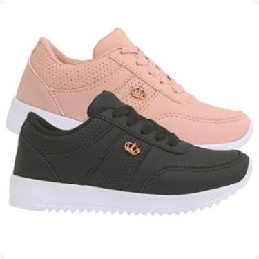 Imagem de Kit 2 Pares Tênis Casual Infantil Feminino Meninas FXB Escolar Dia a Dia-Feminino