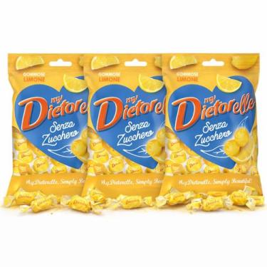 Imagem de Kit 3 Bala de Goma de Limão com Stevia DIETORELLE 70g