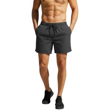 Imagem de Shorts Elastano Masculino Esportivo Academia Com Cordão Verão Praia Ci