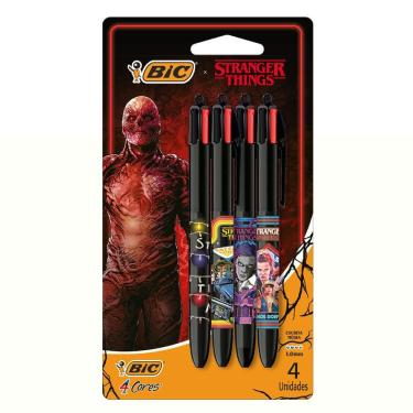 Imagem de Caneta esferográfica 1.0 Stranger Things c/ 4 Bic