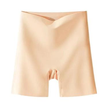 Imagem de Shorts Boxer Femininos De Cintura Alta, Ajuste Slim, Cor Pura, Calcinh