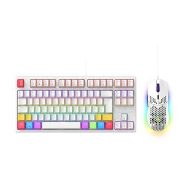 Imagem de Kit Teclado E Mouse Mecânico Abnt2 Gamer Led Rgb Switch Blue Bk05 Luuk