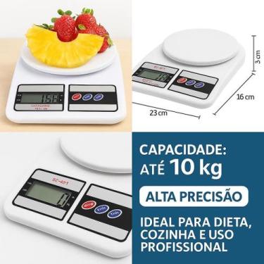 Imagem de Balança Digital De Precisão Cozinha 10kg Nutrição E Dieta - Fullcommer