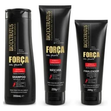 Imagem de Kit Bio Extratus Força com Pimenta Shampoo 350ml + Máscara 250g+ Final