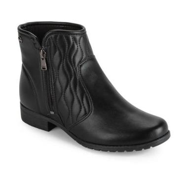 Imagem de Bota Feminina Dakota Ankle Boot Salto Baixo Cano Curto D2184 Preto, 38