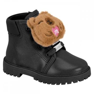 Imagem de Bota Molekinha 2126535 Coturno Menina Infantil, Preto, 23