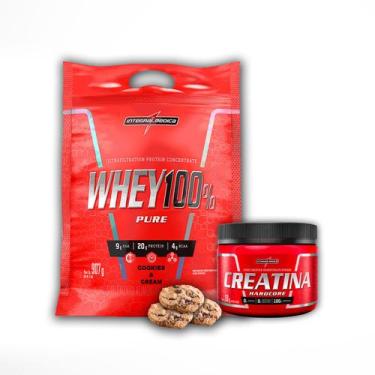 Imagem de Kit Pure Whey 100% Concentrado 900g + Creatina 150g - Integralmedica, 