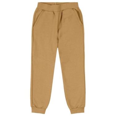 Imagem de Calça Infantil Jogger Brandili Menino, Marrom, 3
